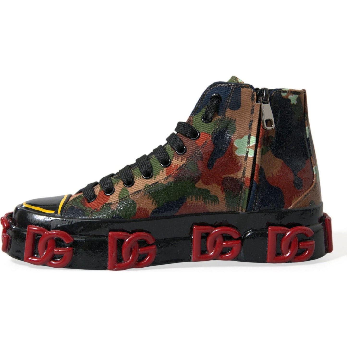 Dolce & Gabbana Multicolor High-Top Sneakers with Luxe Appeal Dolce & Gabbana Dark Slate Gray