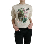 Dolce & Gabbana Beige Jungle Printed Cotton Pullover Sweater TSH84530-38