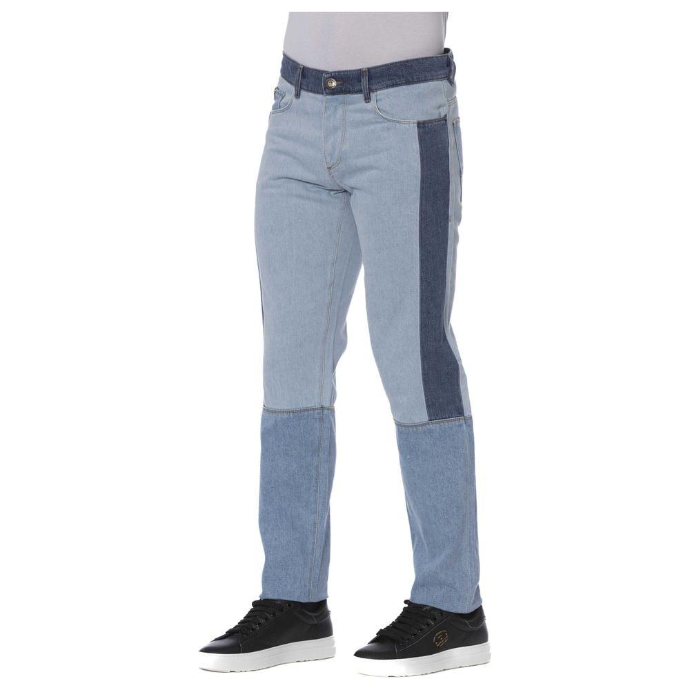 Trussardi Jeans Blue Cotton Men Jeans Trussardi Jeans Light Slate Gray