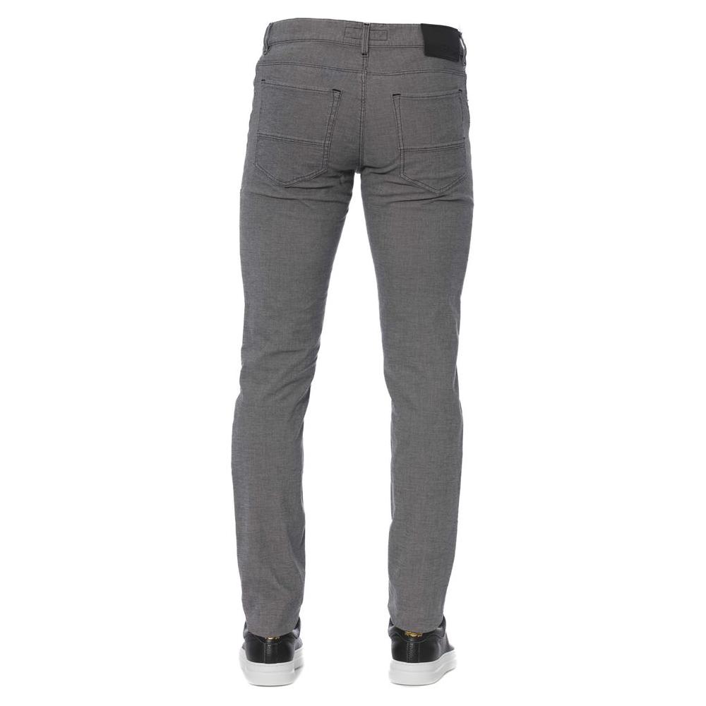 Trussardi Jeans Gray Cotton Men Pants Trussardi Jeans Dim Gray