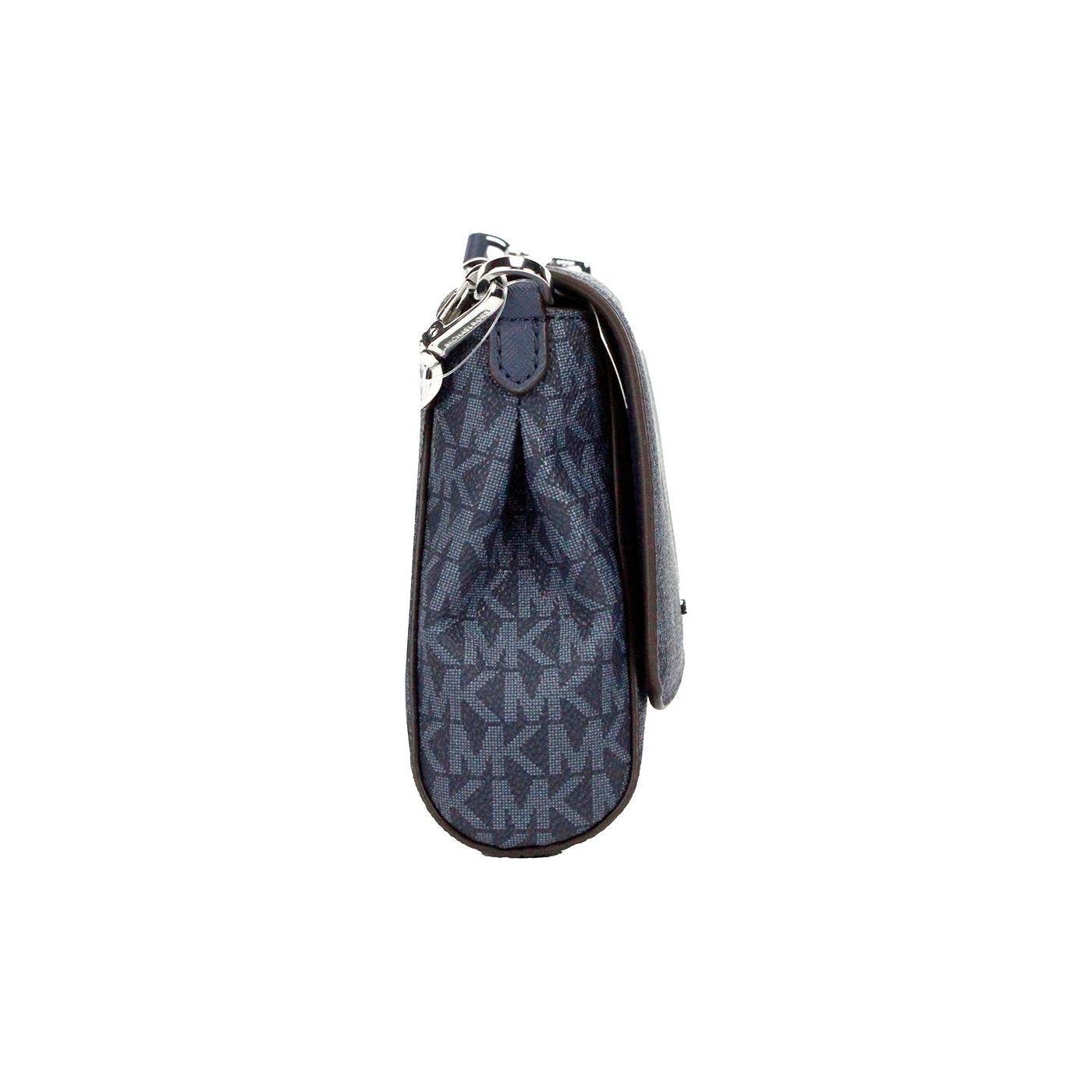 Michael Kors Jet Set Medium Navy Blue PVC Convertible Pouchette Crossbody Bag Michael Kors Dark Slate Gray