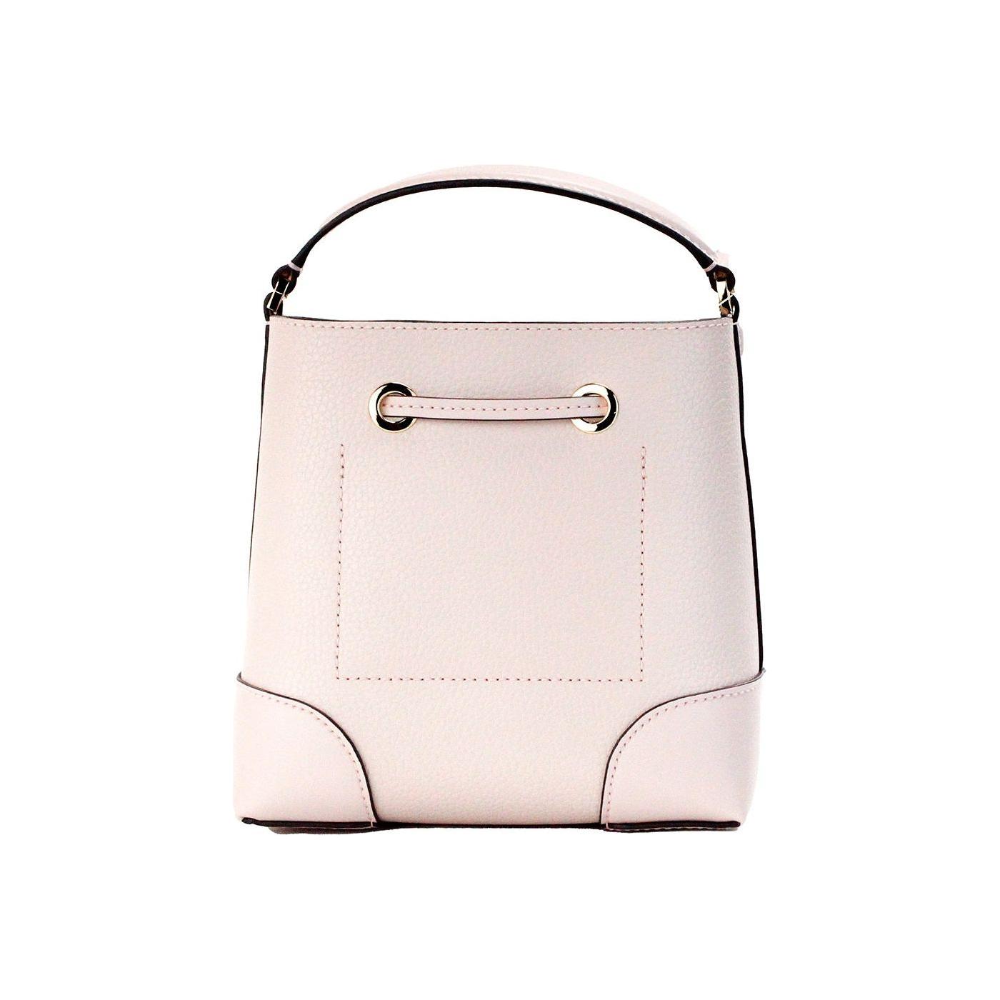 Michael Kors Mercer Small Powder Blush Pebble Leather Bucket Crossbody Bag Purse Michael Kors Antique White