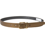 Dolce & Gabbana Metallic Gold Calf Leather Metal Buckle Belt BEL9115-85