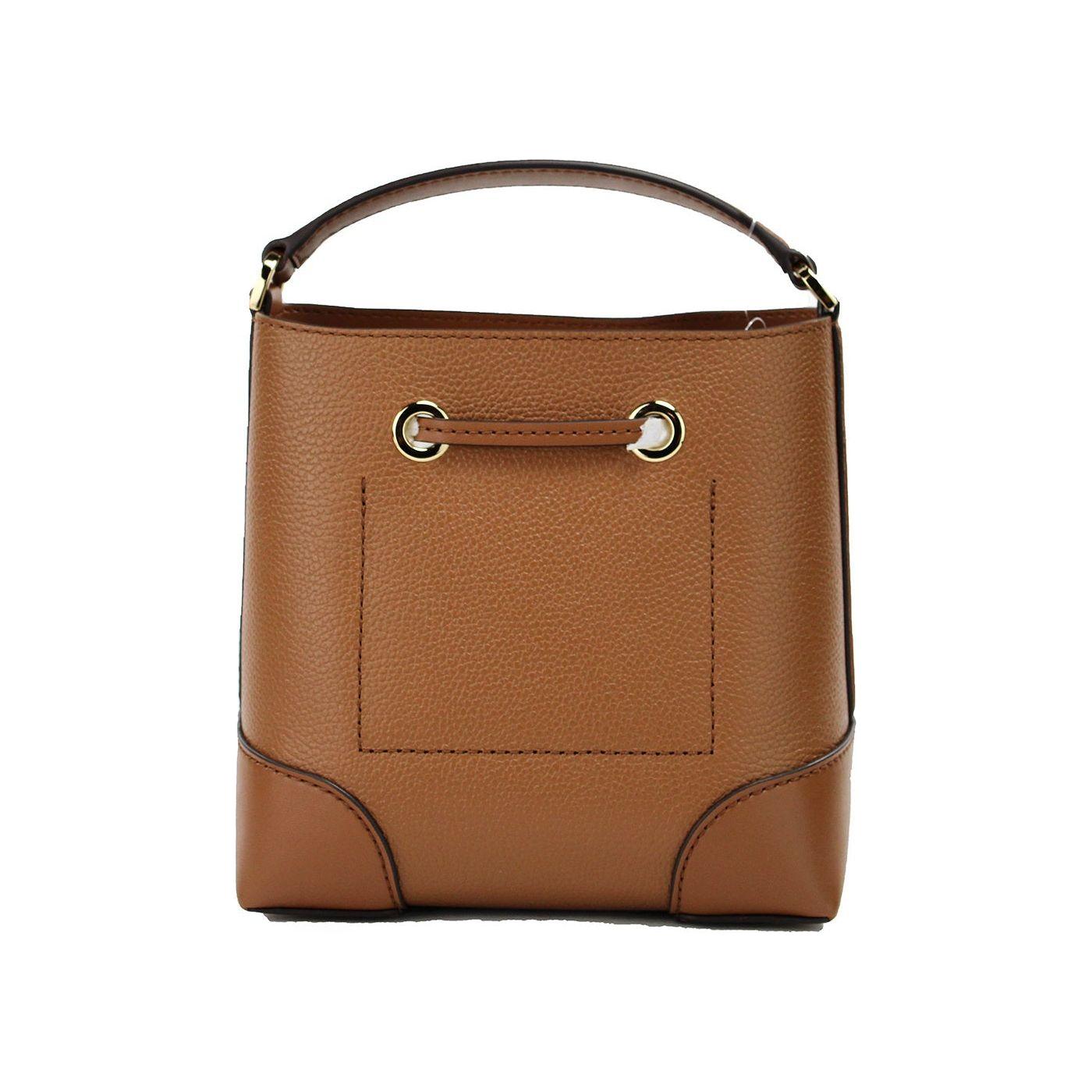 Michael Kors Mercer Small Luggage Pebbled Leather Bucket Crossbody Bag Purse Michael Kors Sienna
