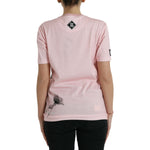 Dolce & Gabbana Pink Floral Print Cotton Short Sleeves T-shirt TSH851993-40