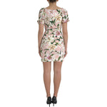Dolce & Gabbana Pink Lily Viscose Sheath Stretch Mini Dress DR281131-40