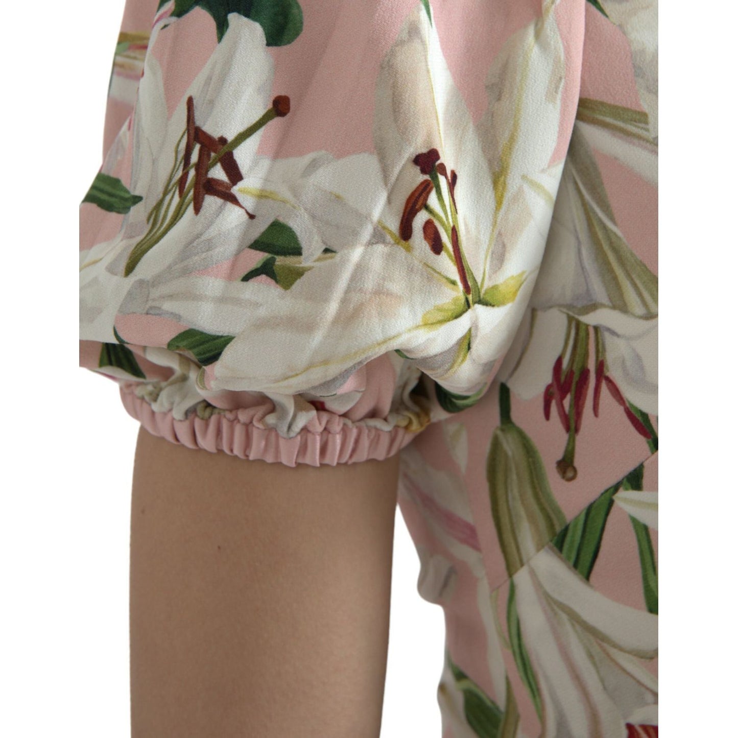 Dolce & Gabbana Pink Lily Viscose Sheath Stretch Mini Dress DR281131-40