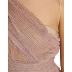 Dolce & Gabbana Light Lilac Pleated Lame Tulle One Shoulder Dress DR281136-42
