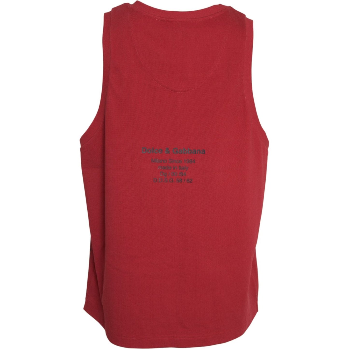 Dolce & Gabbana Red Leopard Print Sleeveless Tank T-shirt Dolce & Gabbana Brown
