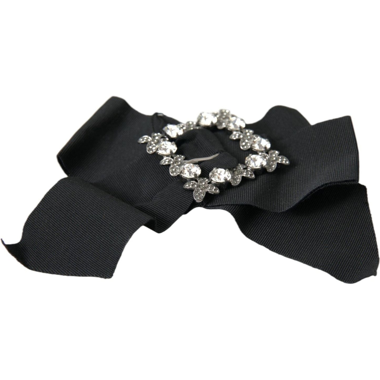 Dolce & Gabbana Black Swarovski Crystal Embellished Hair Clip Dolce & Gabbana Dark Slate Gray