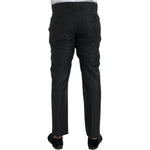 Dolce & Gabbana Black Wool Silk Skinny Dress Pants PAN75326-54