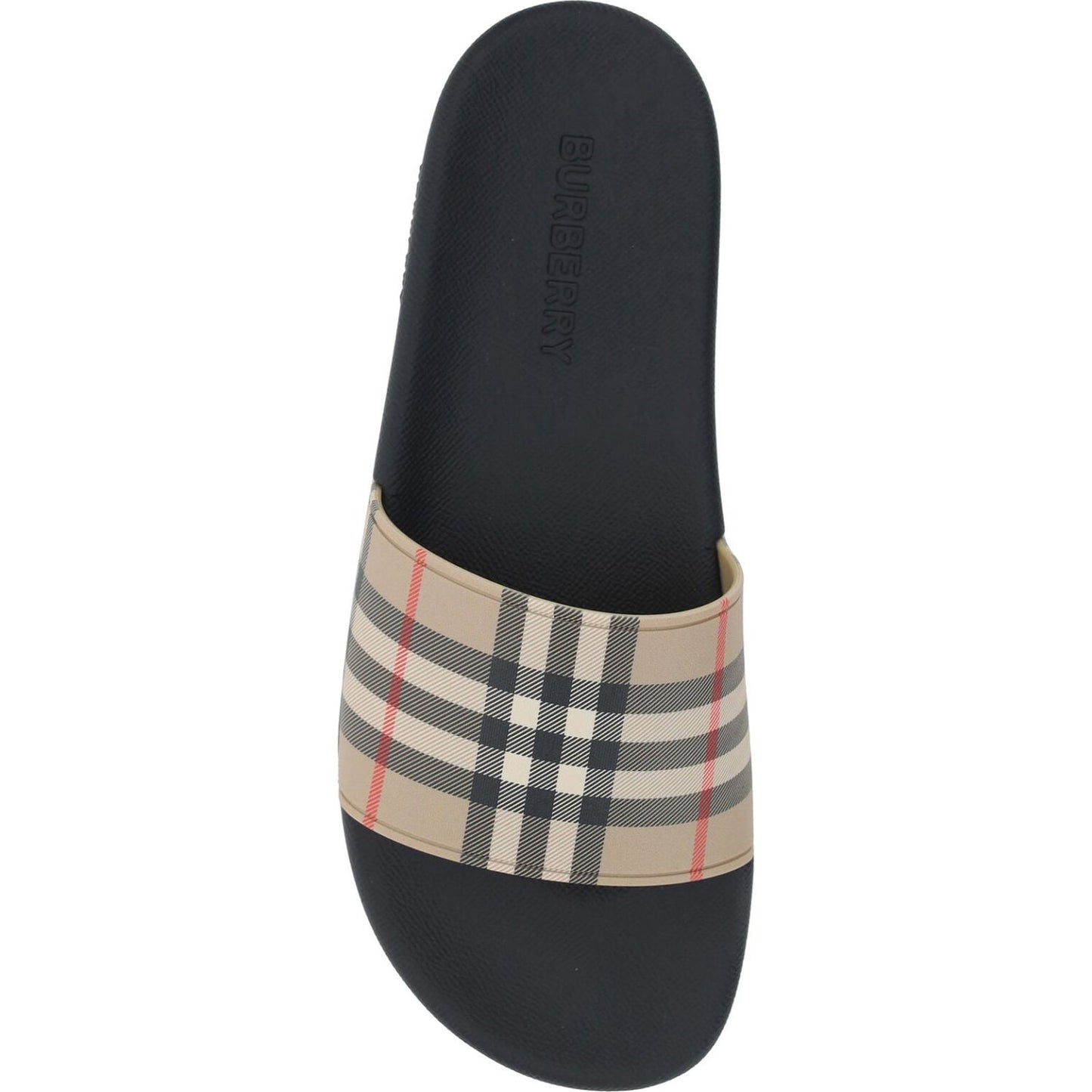 Burberry Brown Rubber Slides Sandals Burberry Dark Slate Gray