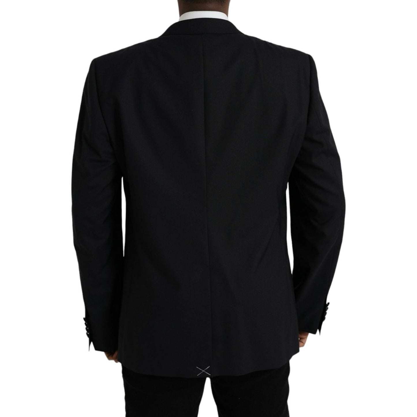 Dolce & Gabbana Blue MARTINI Single Breasted Coat Blazer Dolce & Gabbana Black