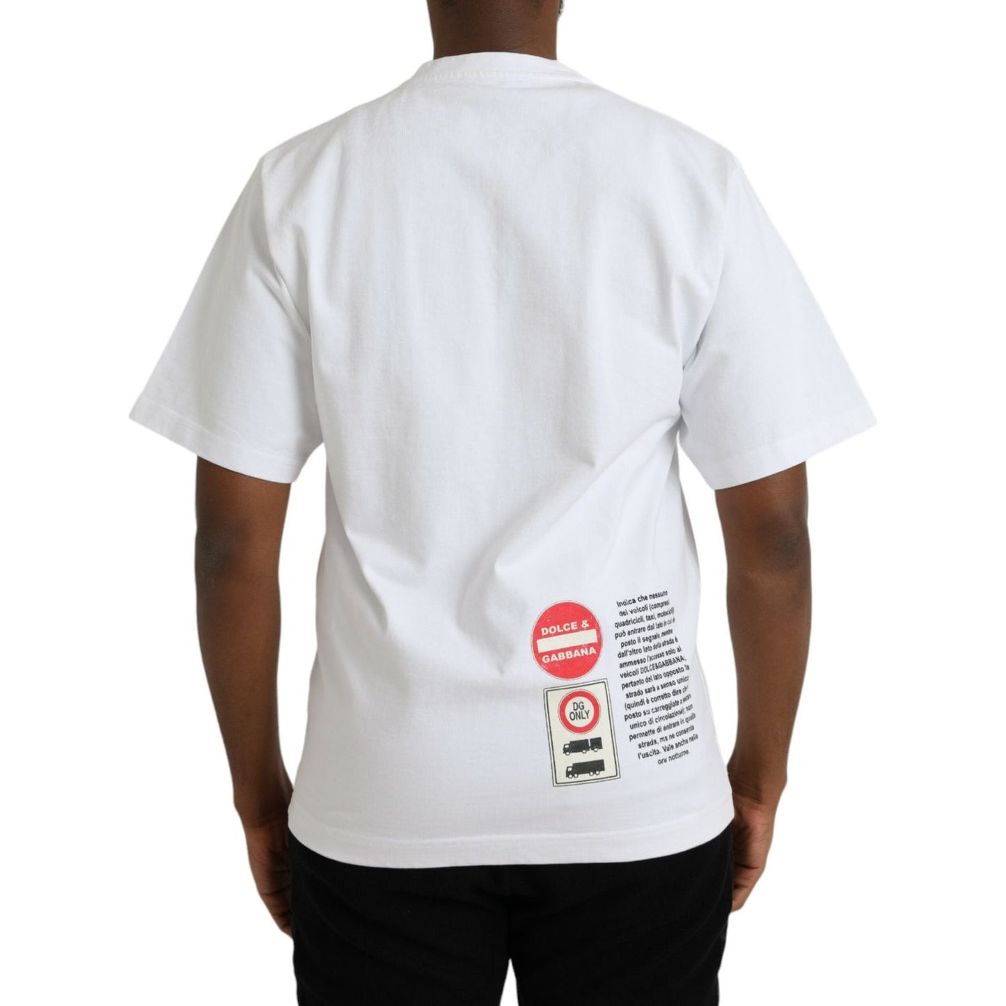Dolce & Gabbana White Amor Heart Cotton Crewneck Short Sleeve T-shirt Dolce & Gabbana Light Gray