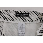 Dolce & Gabbana White Black Striped Casual Shorts SIG60404-6