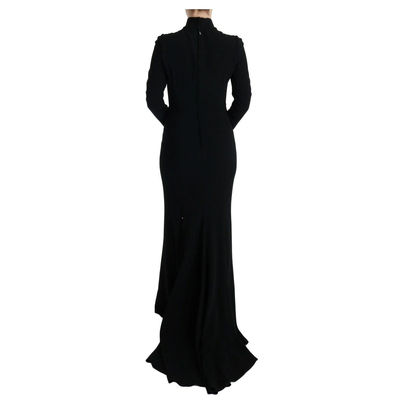 Dolce & Gabbana Black Stretch Long Gown Sheath Dress SIG60666-1
