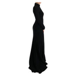 Dolce & Gabbana Black Stretch Long Gown Sheath Dress SIG60666-1