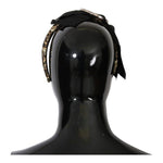 Dolce & Gabbana Black Crystal White Diadem Headband SMY1071
