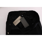 Ermanno Scervino Black Viscose Flare Bootcut Pants SIG30320-1