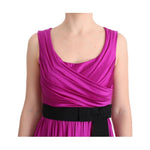 Dolce & Gabbana Pink Silk Stretch Shift Long Dress SIG60653-1