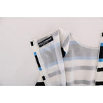 Dolce & Gabbana Blue White Striped Silk Stretch Shift Dress DR1156-4