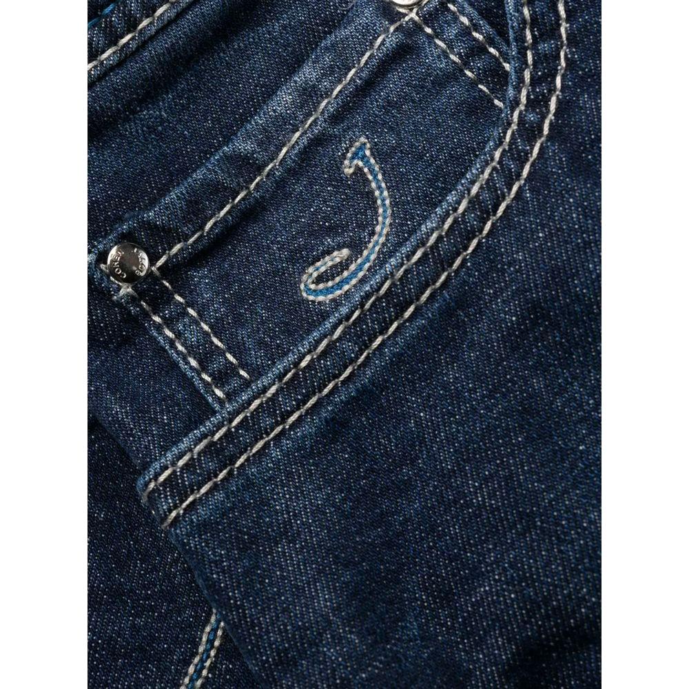 Jacob Cohen Exclusive Indigo Straight Leg Jeans with Bandana Detail Jacob Cohen Dark Slate Gray