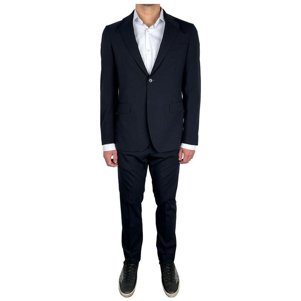 Aquascutum Blue Wool Men's Suit AQ-9267-IT52 | XL