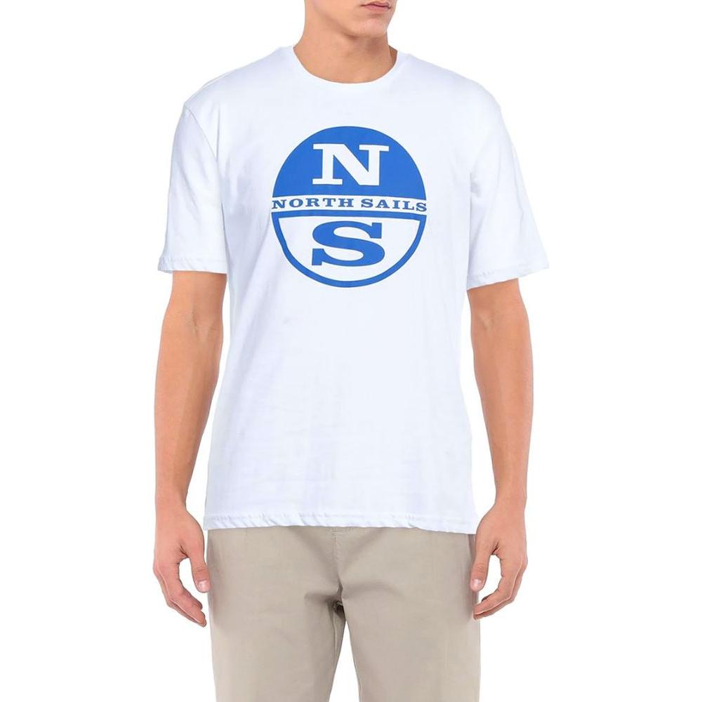 North Sails Crisp White Logo Cotton T-Shirt North Sails Lavender