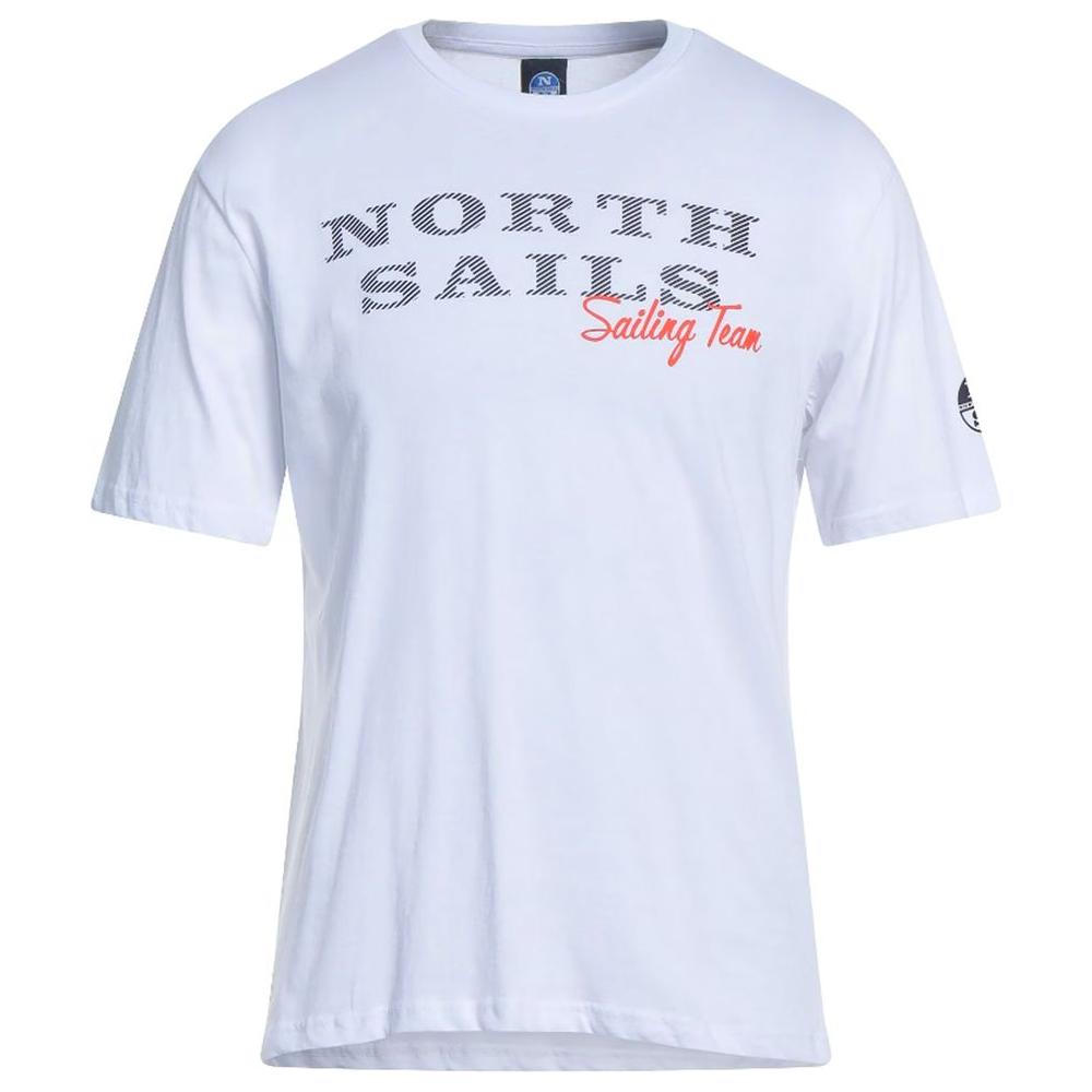 North Sails Pristine White Rubber Logo Tee North Sails Lavender