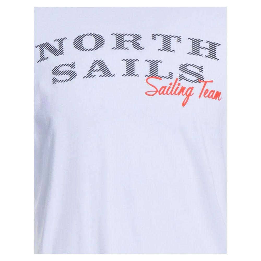 North Sails Pristine White Rubber Logo Tee North Sails Lavender