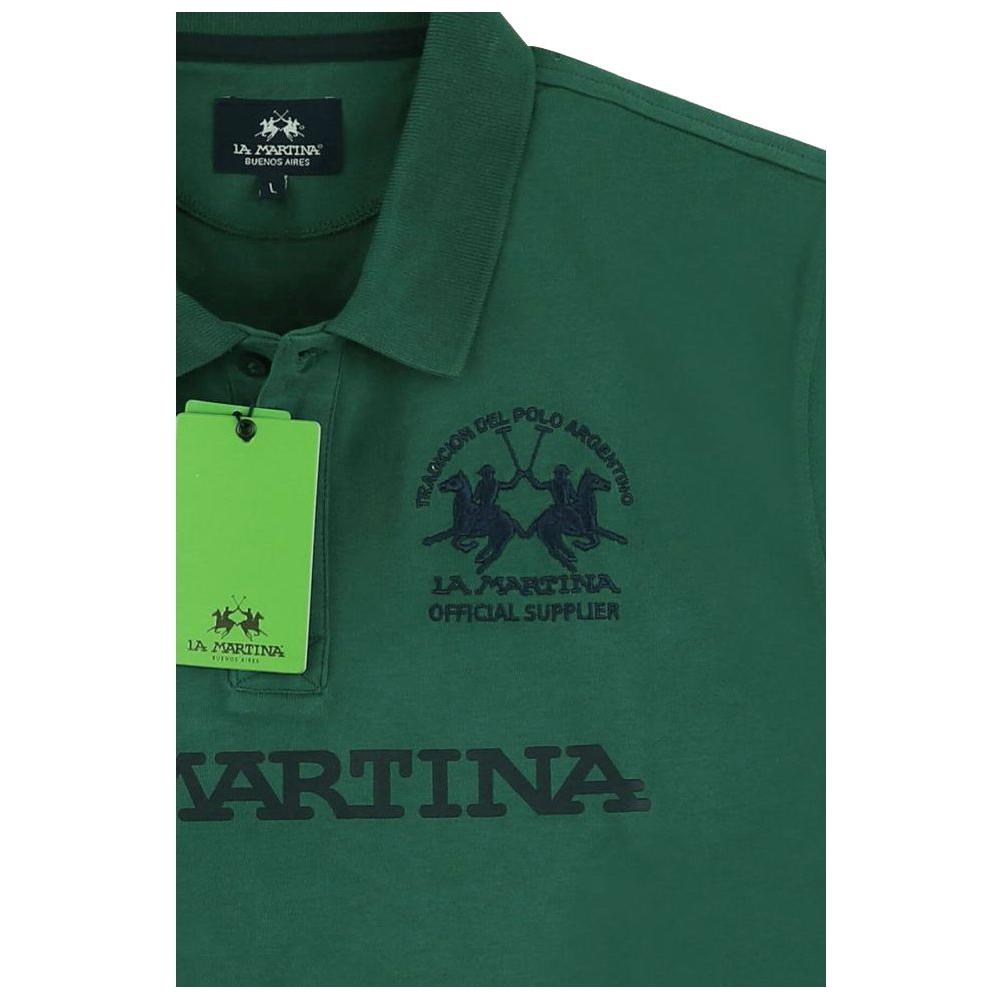 La Martina Elegant Long-Sleeved Jersey Polo La Martina Dark Slate Gray