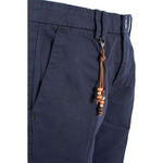 Yes Zee Chic Blue Cotton Blend Bermuda Shorts YE-12213-W30