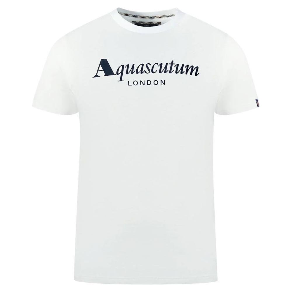 Aquascutum White Cotton Men T-Shirt Aquascutum Lavender