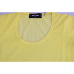 Dsquared² Yellow Round Neck Short Sleeve Shirt Top Blouse TSH3832-38