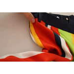 Dsquared² Multicolor Striped Mid Waist Straight Pants Dsquared² Rosy Brown
