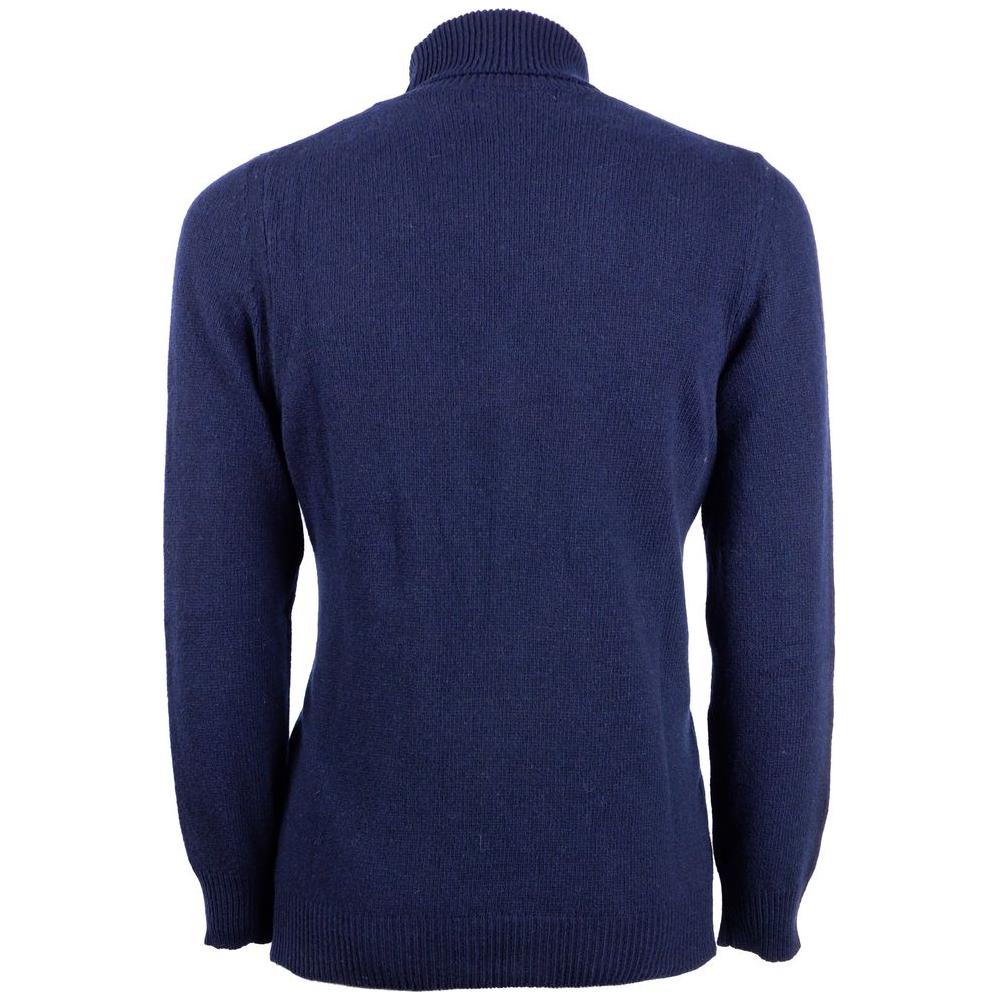 Emilio Romanelli Blue Cashmere Men Sweater Emilio Romanelli Dark Slate Gray