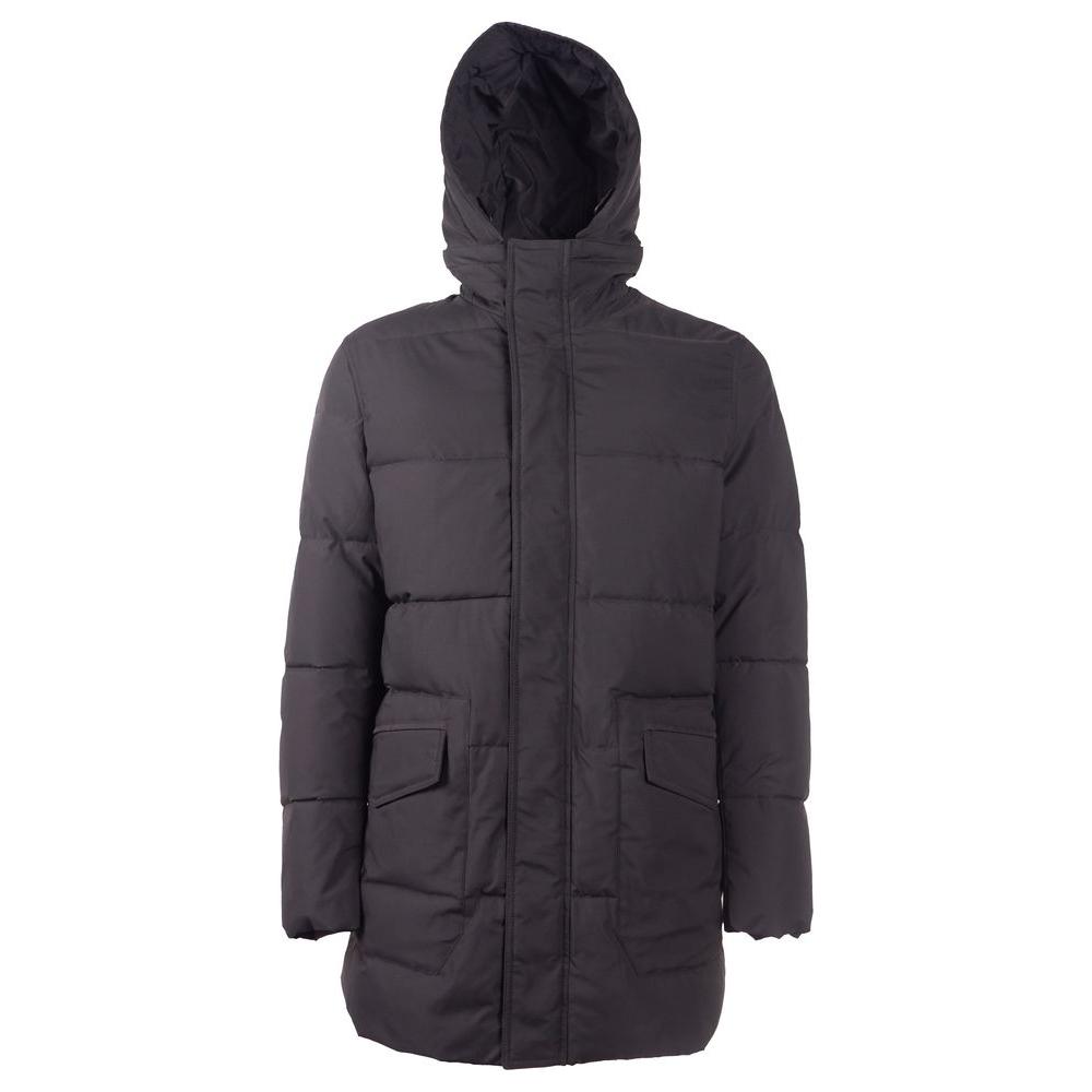 Emilio Romanelli Black Polyester Men Jacket Emilio Romanelli Dark Slate Gray