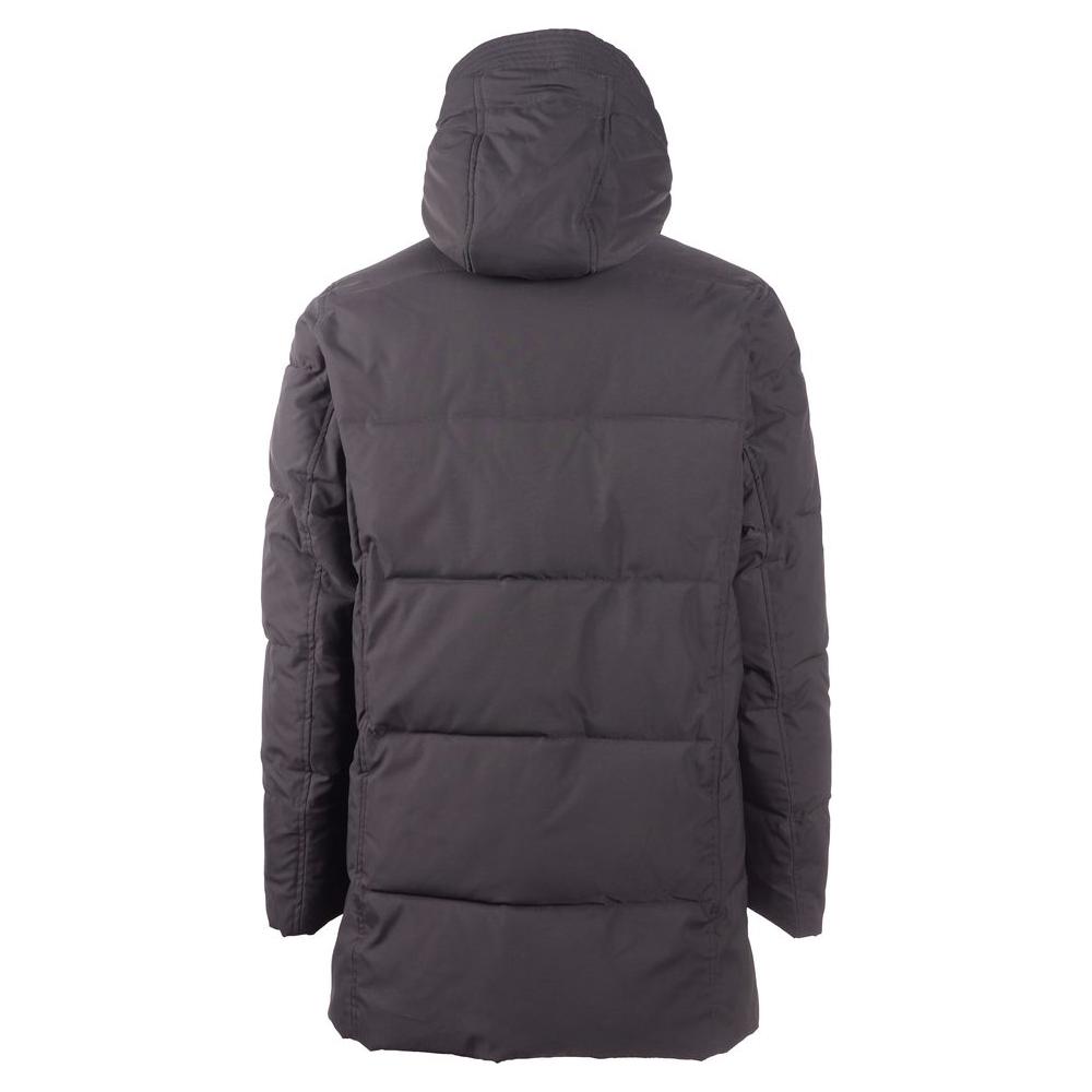 Emilio Romanelli Black Polyester Men Jacket Emilio Romanelli Dark Slate Gray