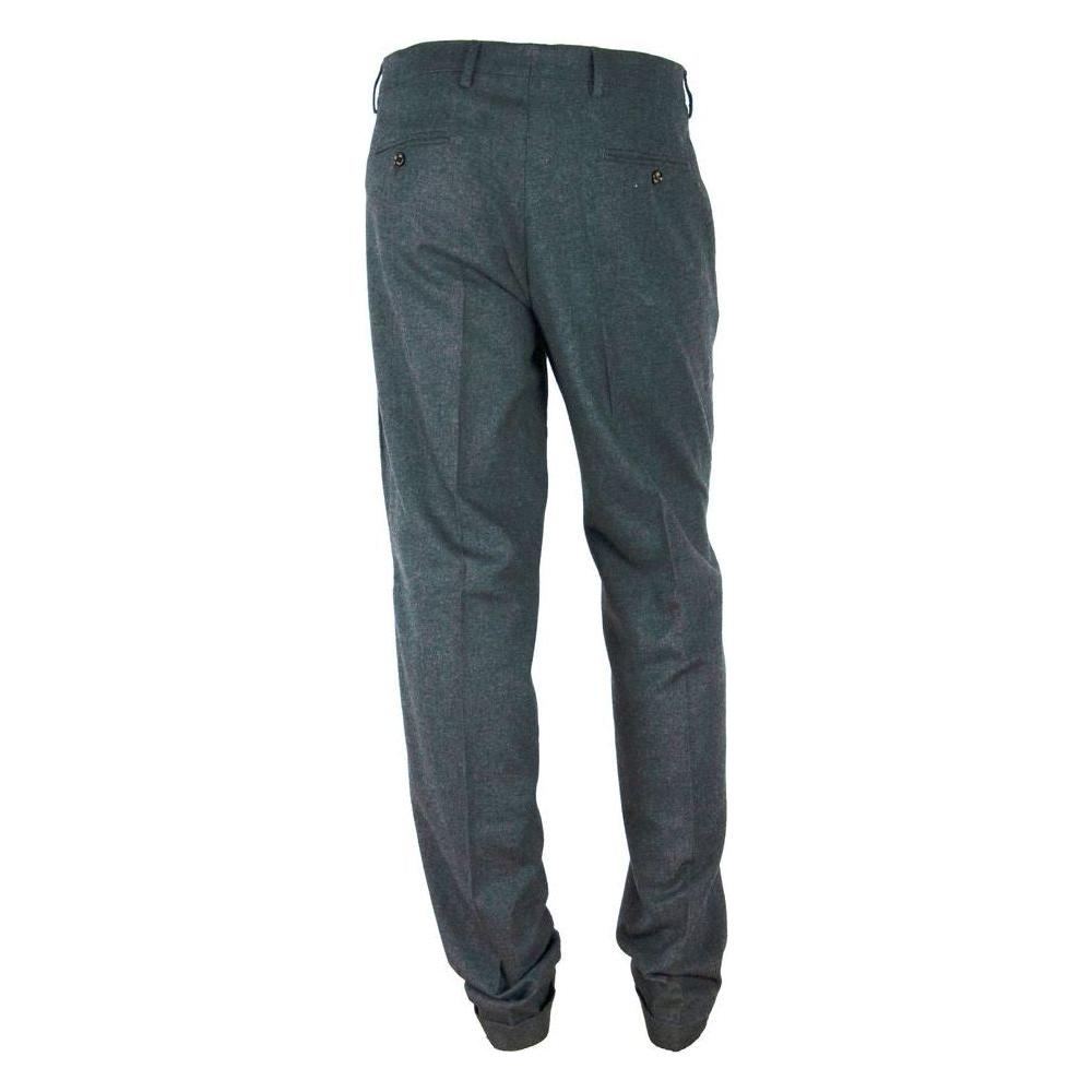 Made in Italy Elegantly Tailored Gray Winter Trousers Made in Italy Dark Slate Gray