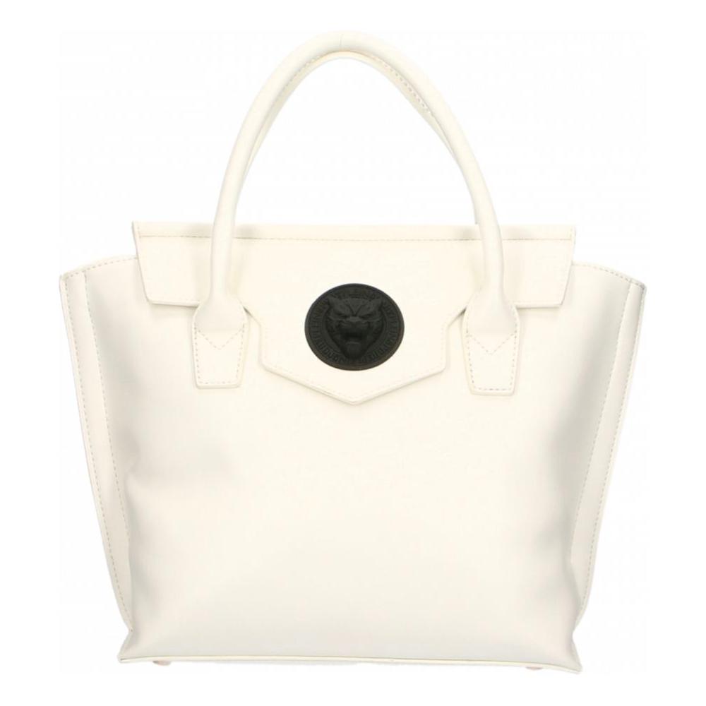 Plein Sport Elegant White Handbag With Magnetic Closure PLSP-9005