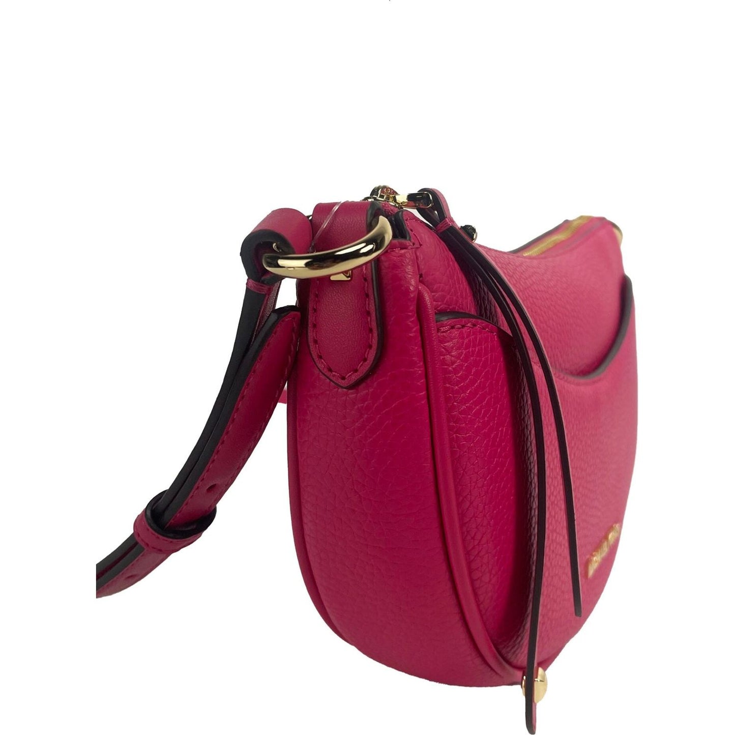 Michael Kors Dover Small Pink Half Moon Crossbody Bag Purse Michael Kors Brown