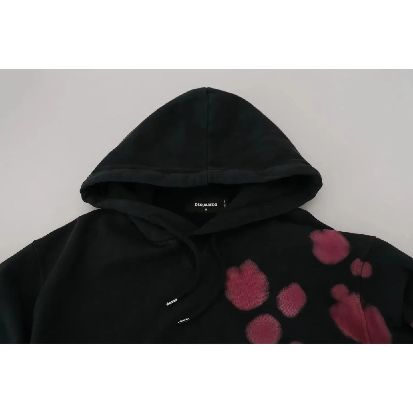 Dsquared² Black Tie Dye Cotton Hooded Sweatshirt Sweater Dsquared² Gray