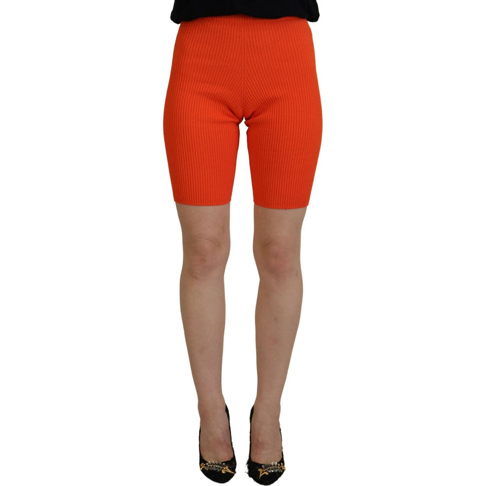 Dsquared² Orange Viscose Mid Waist Slim Fit Bermuda Shorts PAN74534-38