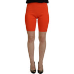 Dsquared² Orange Viscose Mid Waist Slim Fit Bermuda Shorts PAN74534-38