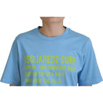 Dsquared² Blue Logo Print Cotton Crewneck Short Sleeve T-shirt TSH83387-38