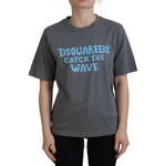 Dsquared² Gray Logo Cotton Crewneck Short Sleeve Tee T-shirt TSH83402-38