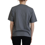 Dsquared² Gray Logo Cotton Crewneck Short Sleeve Tee T-shirt TSH83402-38