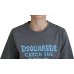 Dsquared² Gray Logo Cotton Crewneck Short Sleeve Tee T-shirt TSH83402-38