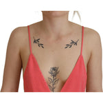 Dsquared² Pink Sleeveless Spaghetti Strap Cami V-neck Top TSH83418-38