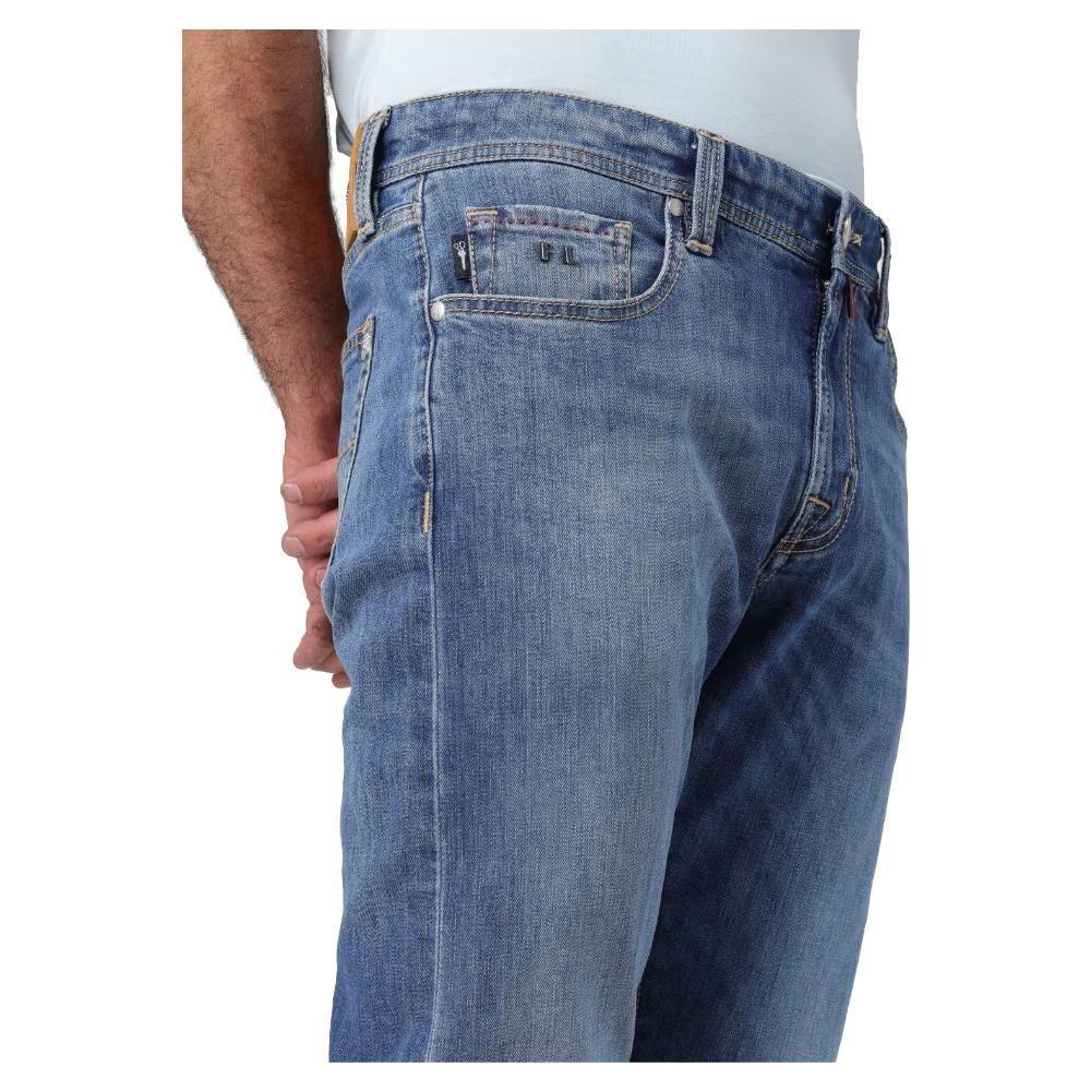 Tramarossa Blue Cotton Men's Jeans Tramarossa Dim Gray